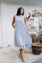 Load image into Gallery viewer, the KAFFIR midi - white blue buti
