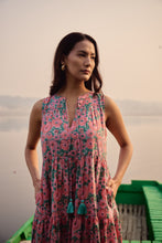 Load image into Gallery viewer, the BORAGE MIDI dress - pink pastels floral