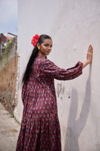 Load image into Gallery viewer, The WASABI midi - vintage NAVY with red butis