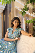 Load image into Gallery viewer, the CILANTRO midi - green with yellow floral