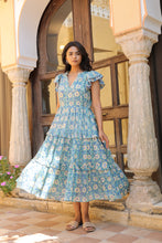 Load image into Gallery viewer, the CILANTRO midi - green with yellow floral