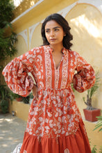 Load image into Gallery viewer, The WASABI midi - terracotta floral