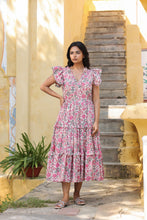 Load image into Gallery viewer, the CILANTRO midi - white with pink floral