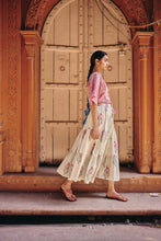 Load image into Gallery viewer, the TIERED skirt - green stripes