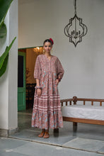 Load image into Gallery viewer, The CHILLI maxi - brown with red and pink floral