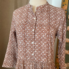 Load image into Gallery viewer, the CUMIN dress - soft brown w/ white floral