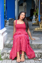 Load image into Gallery viewer, the BAY maxi dress - red & purple floral