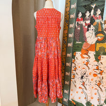 Load image into Gallery viewer, BORAGE MIDI dress - apricot w/ pink floral