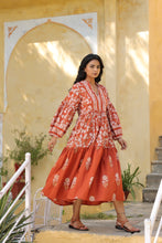 Load image into Gallery viewer, The WASABI midi - terracotta floral
