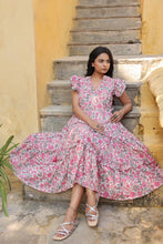 Load image into Gallery viewer, the CILANTRO midi - white with pink floral