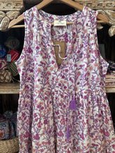 Load image into Gallery viewer, BORAGE MIDI dress - white with purple floral💜