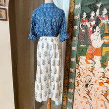 Load image into Gallery viewer, the ROSEMARY pants- white w/ blue paisley