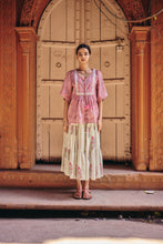 Load image into Gallery viewer, the TIERED skirt - green stripes