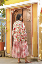Load image into Gallery viewer, The WASABI midi - White with red and green floral