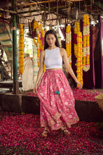 Load image into Gallery viewer, Panelled skirt with pockets - the happy pink