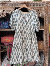 Load image into Gallery viewer, the GINGER dress - white & blue floral