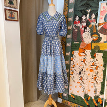 Load image into Gallery viewer, the LEMON top - Blue with green trimming