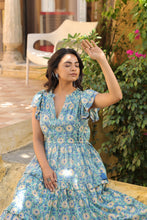 Load image into Gallery viewer, the CILANTRO midi - green with yellow floral