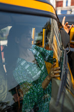 Load image into Gallery viewer, The STEVIA dress - pine green w/ blue buti