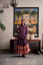 Load image into Gallery viewer, The CINNAMON skirt - vintage NAVY with red buti