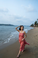 Load image into Gallery viewer, the SENF maxi - apricot w/ pink floral