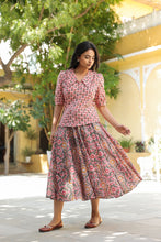 Load image into Gallery viewer, the Godet Skirt - soft pink floral