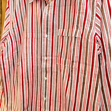 Load image into Gallery viewer, Men’s Basic shirt - white pink stripes
