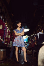 Load image into Gallery viewer, The DILL skirt - blue red floral