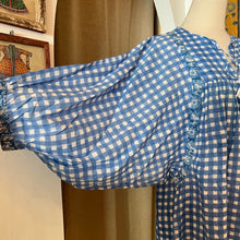 Load image into Gallery viewer, the NUTMEG top - blue checks