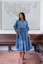 Load image into Gallery viewer, The WASABI dress - Navy Blue Tulip
