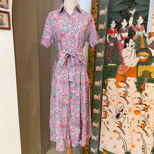 Load image into Gallery viewer, the PARSLEY MIDI dress - soft purple w/ blue parsley