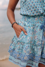Load image into Gallery viewer, The DILL skirt - aqua blue floral
