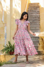 Load image into Gallery viewer, the CILANTRO midi - white with pink floral