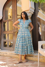 Load image into Gallery viewer, the CILANTRO midi - green with yellow floral