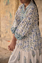 Load image into Gallery viewer, the WASABI midi - white & blue floral