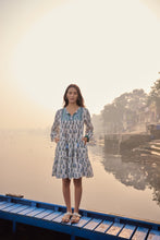Load image into Gallery viewer, the STEVIA dress - white & blue floral