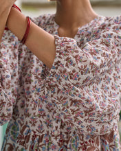 Load image into Gallery viewer, The CHILLI midi - white with brown and pink floral