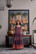 Load image into Gallery viewer, the SAGE Maxi - vintage NAVY with red butis
