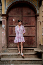 Load image into Gallery viewer, the SAFFRON mini - light pink with purple stripes