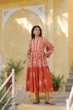 Load image into Gallery viewer, The WASABI midi - terracotta floral