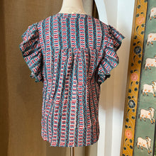 Load image into Gallery viewer, The TANSY top- royal green w/ fun borders