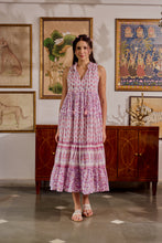 Load image into Gallery viewer, the BORAGE MAXI - white and purple floral
