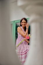 Load image into Gallery viewer, the BORAGE MAXI - white and purple floral