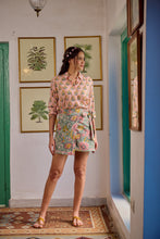 Load image into Gallery viewer, the WRAP skirt - pastel green floral