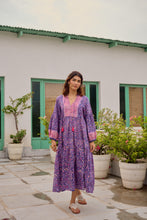 Load image into Gallery viewer, The WASABI midi - purple & pink floral