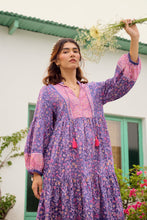 Load image into Gallery viewer, The WASABI midi - purple & pink floral
