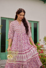 Load image into Gallery viewer, the CHILLI maxi - white & purple floral