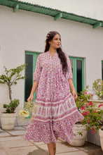 Load image into Gallery viewer, the CHILLI maxi - white & purple floral
