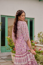Load image into Gallery viewer, the CHILLI maxi - white & purple floral