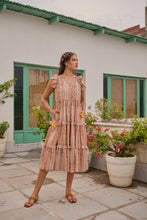 Load image into Gallery viewer, the CILANTRO midi - soft pink and yellow stripe print